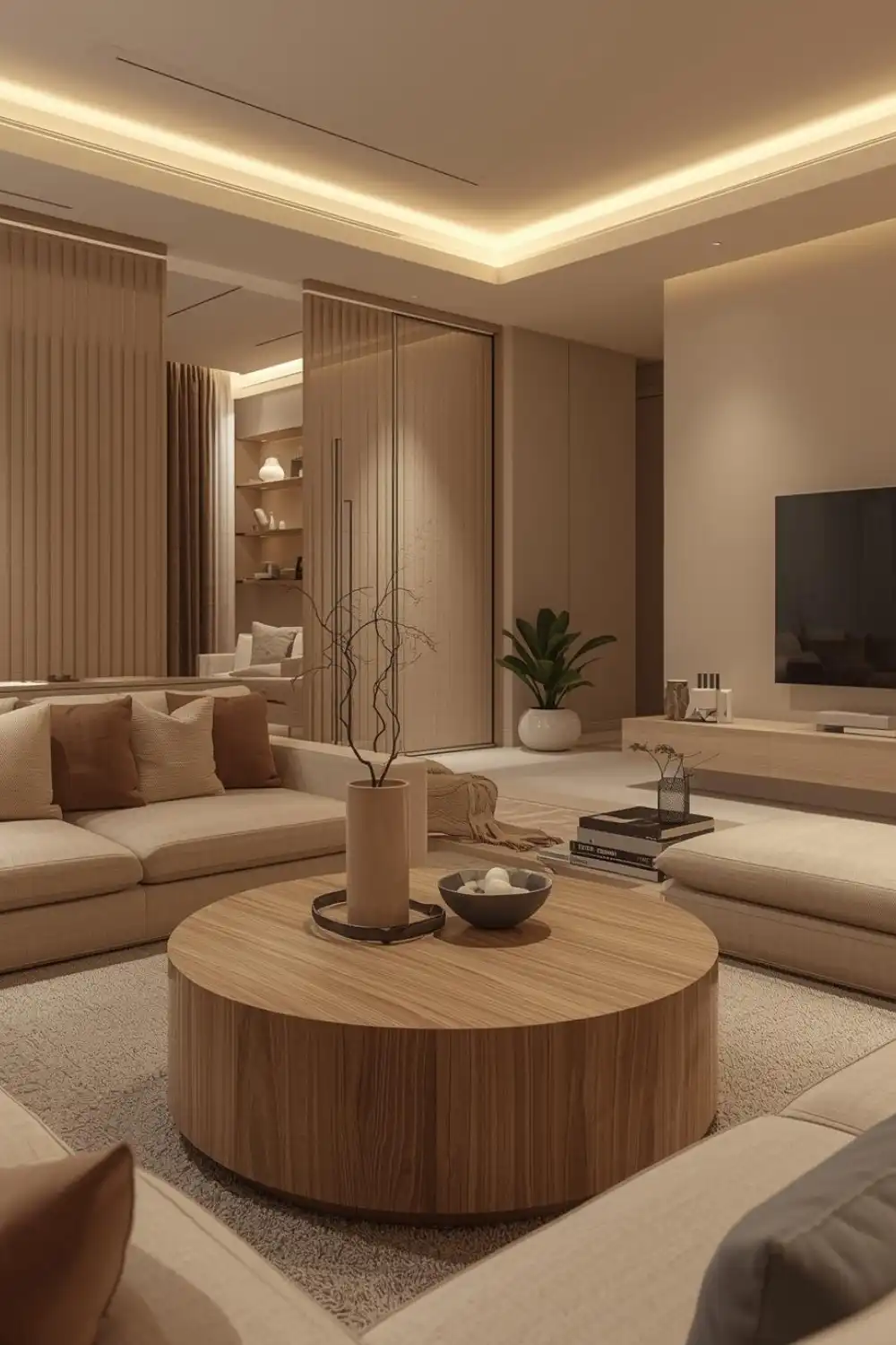 cozy living room Choose a Warm and Neutral Color Palette