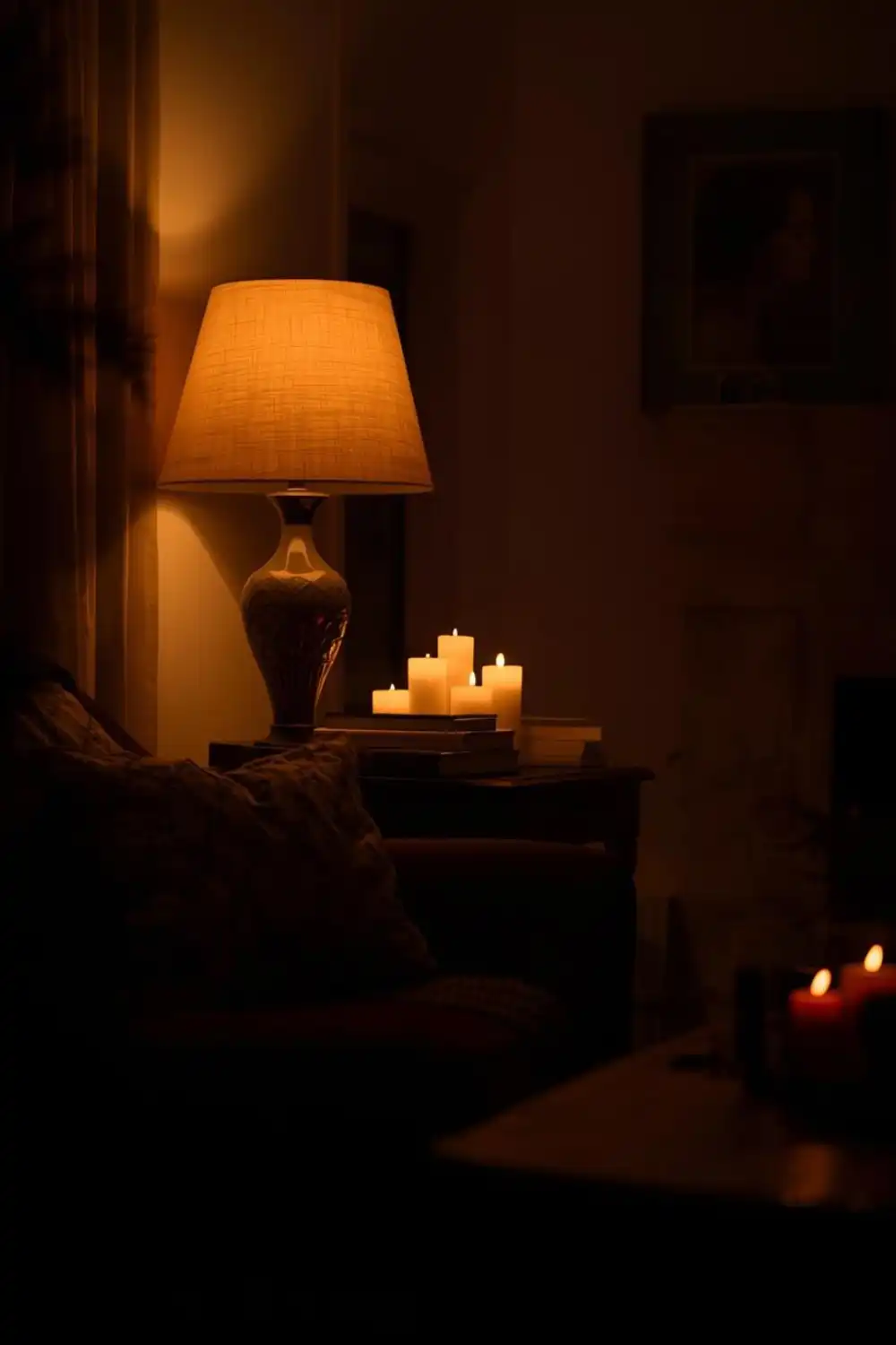 Add Cozy Lighting Accents with Lamps and Candles