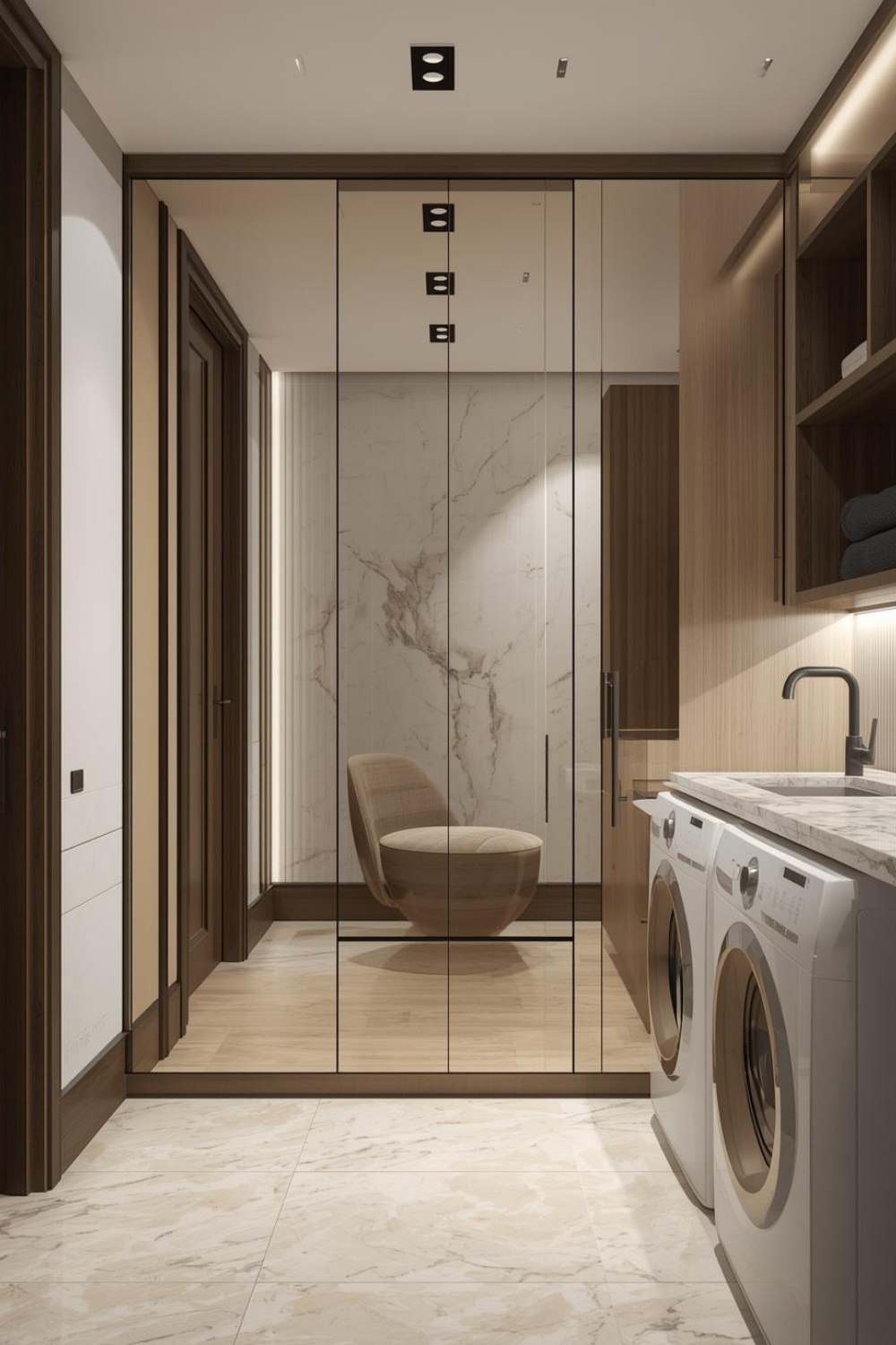 Hidden Storage Behind Mirrors