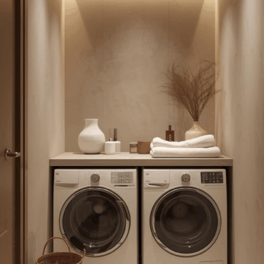 Luxury Laundry Room Ideas with Textured Walls