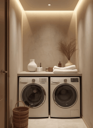 Luxury Laundry Room Ideas with Textured Walls