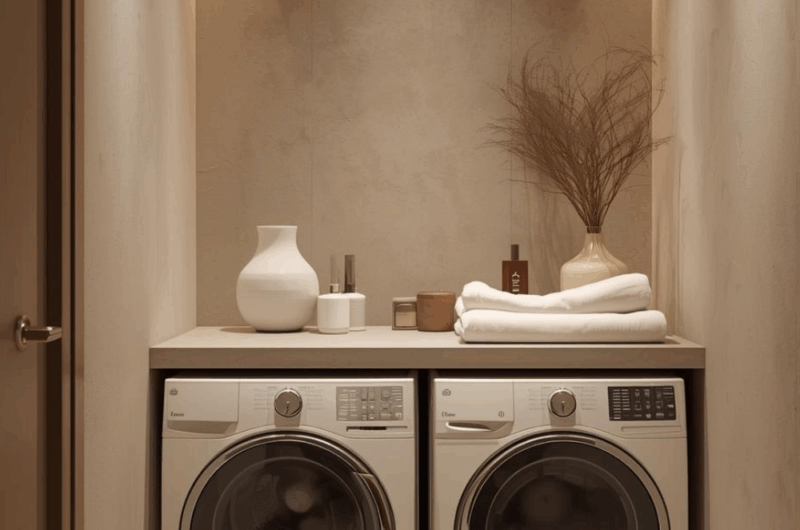 Luxury Laundry Room Ideas with Textured Walls